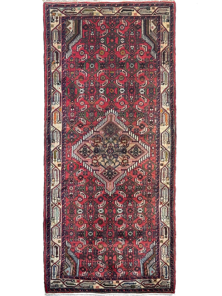 PLUSH Vintage Persian Hamadan Short Runner | 2.10 x 6.2