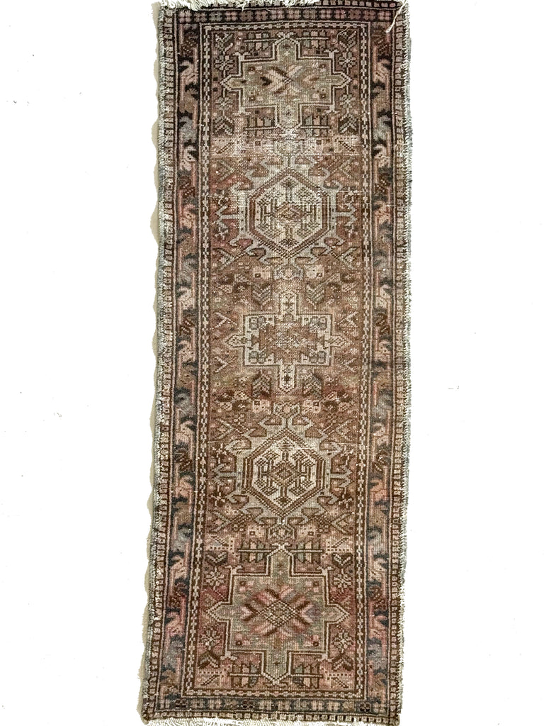 RESERVED FOR KMB DESIGN*** MUTED Champagne-Rosey Rust Vintage NW Tribal Karaja | 2 x 5.7