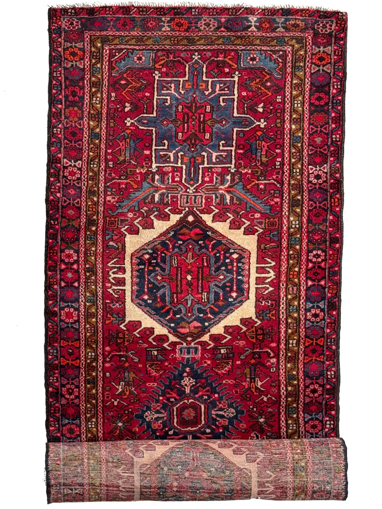 PLUSH Vintage Karaja Runner | Mint Condition with Rich Strawberry | ~ 3.5 x 14.5