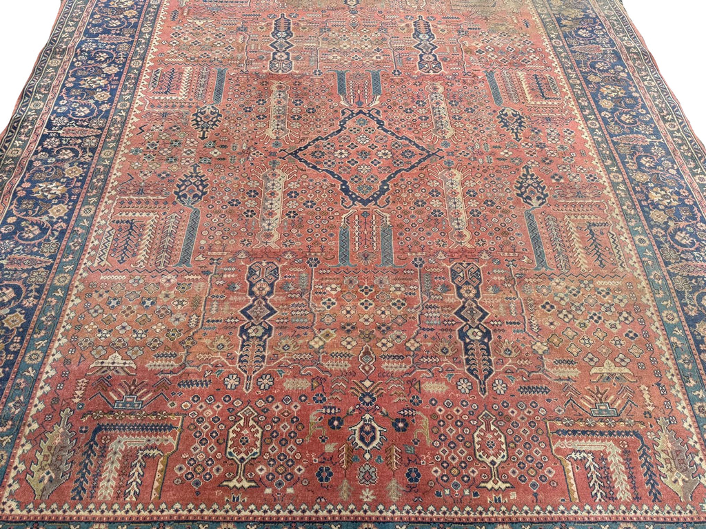 Coming Soon... WHIMSICAL Weeping Willow Tree of Life Design | Fine Vintage Turkish Sivas in Soft Rust, Denim, Honey | ~ 8 x 10