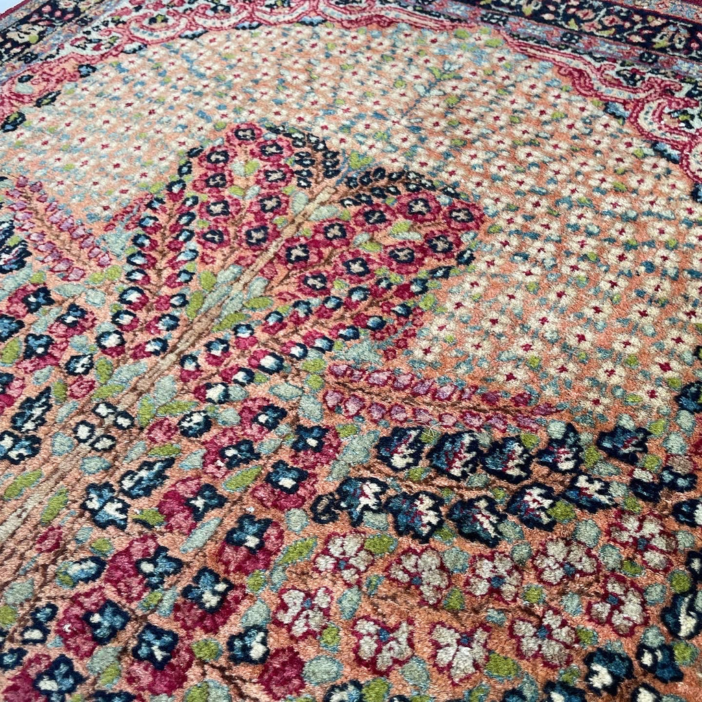 SUPURB Antique Mat | Powerful Sprawling Tree Of Life Design, Silky Wool Natural Dyes | 2 x 3