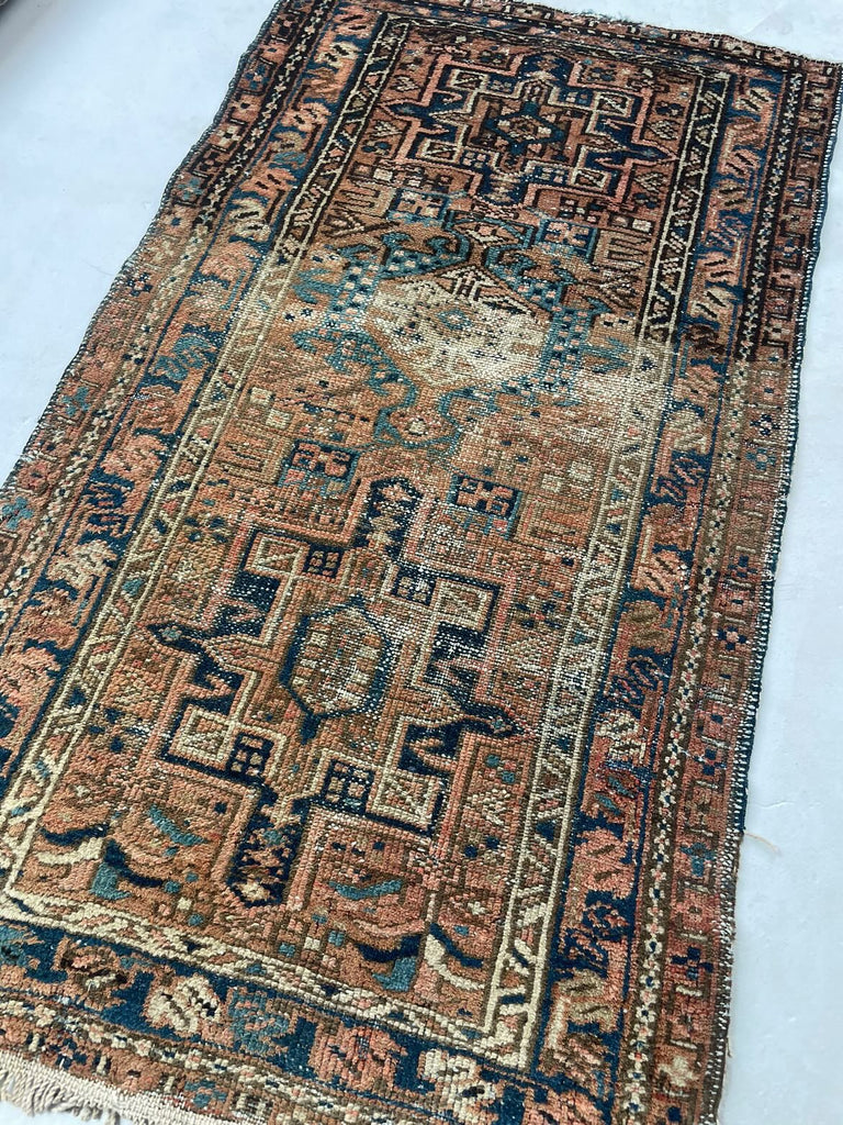 RESERVED FOR LAUREN*** Package Deal - 2 Antique Rugs (Sarouk & Karaja) + Pads/Secure Fringe/Shipping