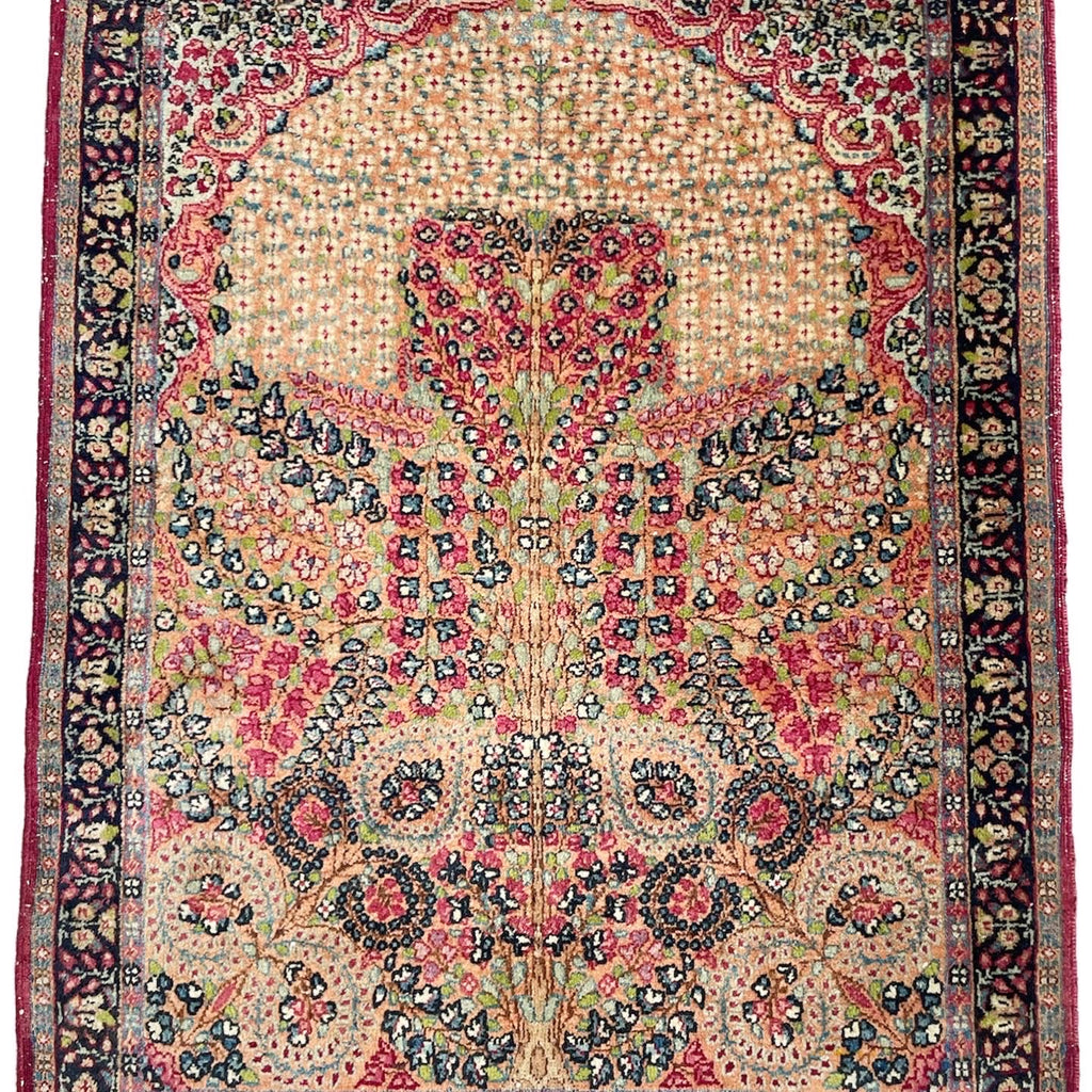 SOLD | SUPURB Antique Mat | Powerful Sprawling Tree Of Life Design, Silky Wool Natural Dyes | 2 x 3