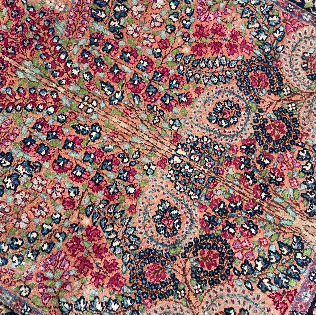 SUPURB Antique Mat | Powerful Sprawling Tree Of Life Design, Silky Wool Natural Dyes | 2 x 3