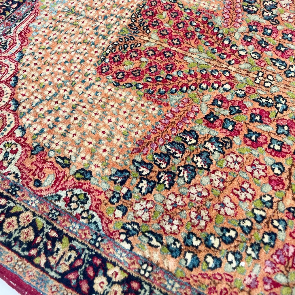 SUPURB Antique Mat | Powerful Sprawling Tree Of Life Design, Silky Wool Natural Dyes | 2 x 3