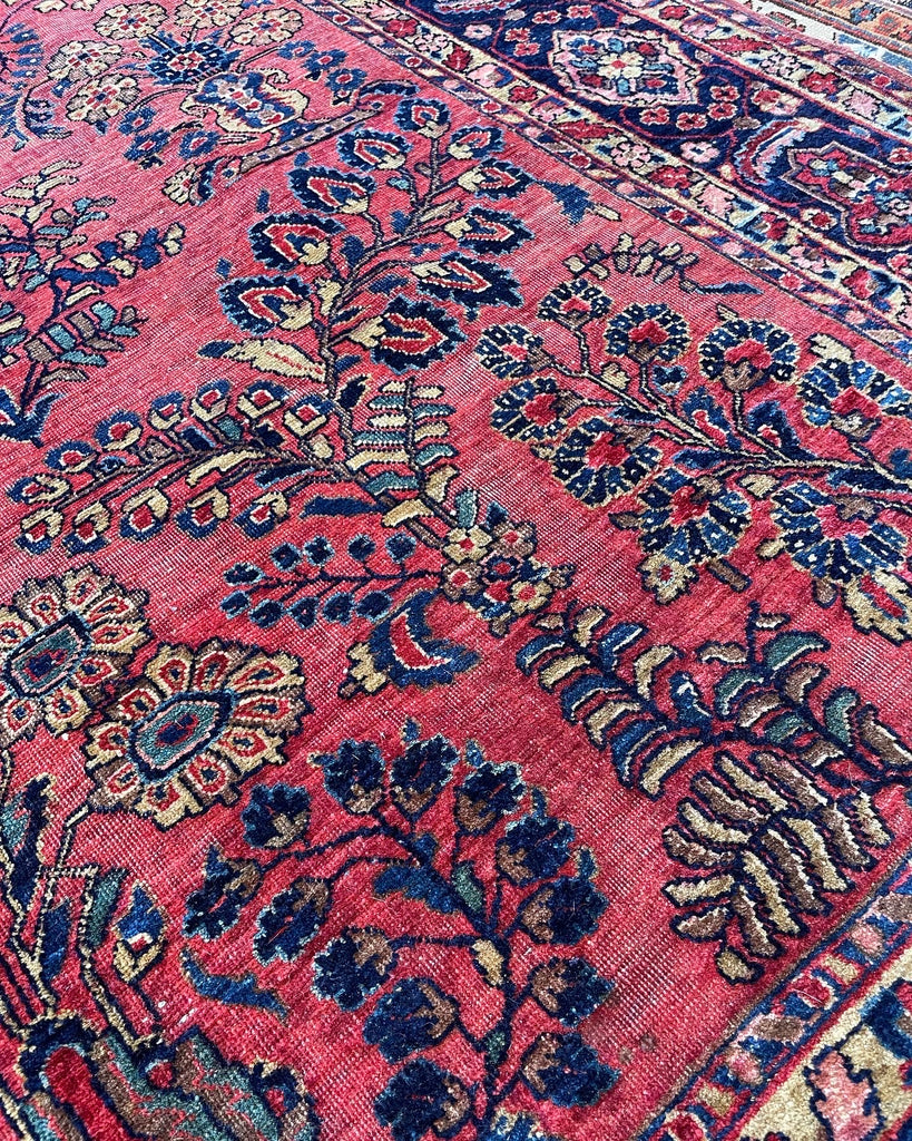 SOLD | LOVELY Rich & Botanical Antique Persian Sarouk in Rare Size ~ 6.2 x 9.3