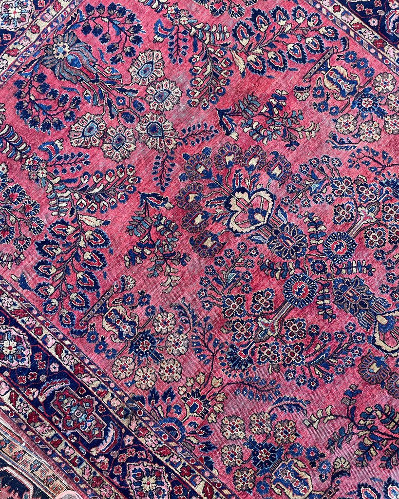 SOLD | LOVELY Rich & Botanical Antique Persian Sarouk in Rare Size ~ 6.2 x 9.3