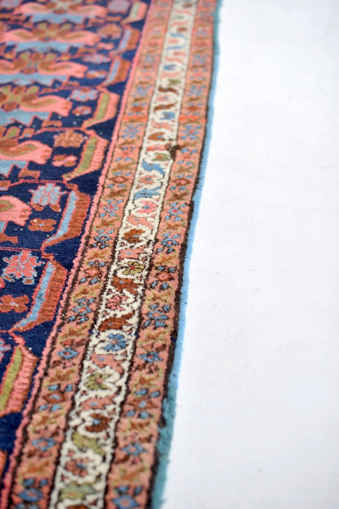 SOLD | LONG & NARROW Antique STUNNER | Navy, Salmon, Green & more Antique Runner | 2.9 x 16.11