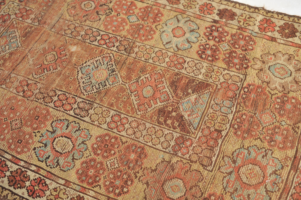 SOLD | Beautiful Muted Earthy Antique Turkish Village Rug | Pure Wool & Natural Dyes