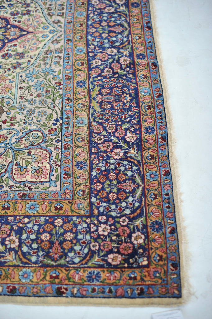 TIMELESS Antique with Botanical Filled Field around Stunning Mother Medallion | 8.9 x 11.4