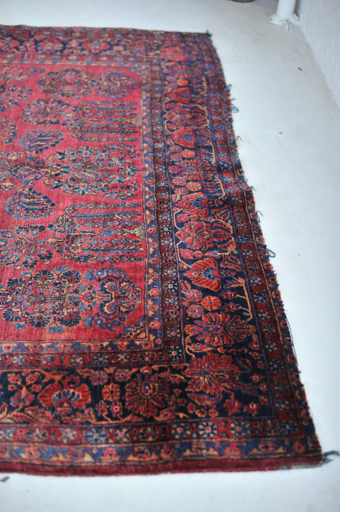 SOLD | Fantastic Blush Botanical Beauty Antique Rug | ~ 8.5 x 11