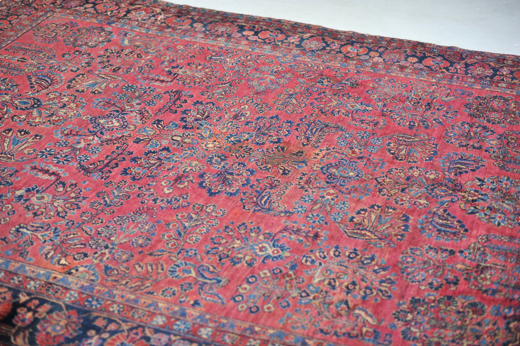 SOLD | Fantastic Blush Botanical Beauty Antique Rug | ~ 8.5 x 11