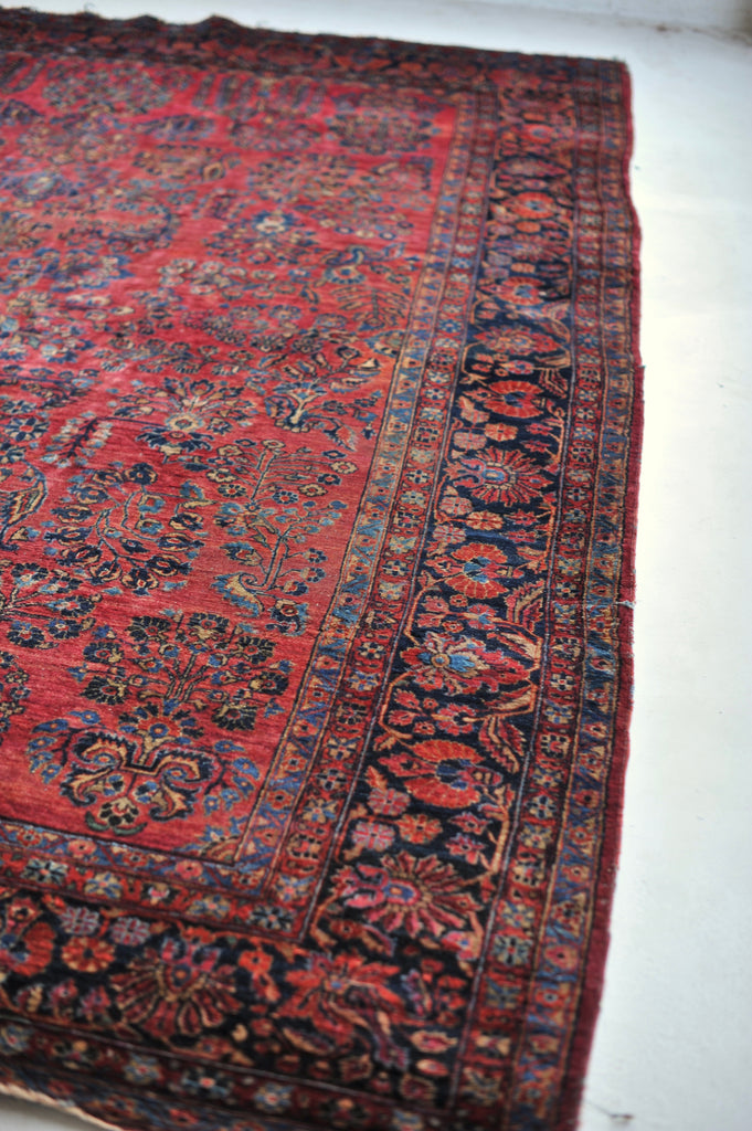 SOLD | Fantastic Blush Botanical Beauty Antique Rug | ~ 8.5 x 11