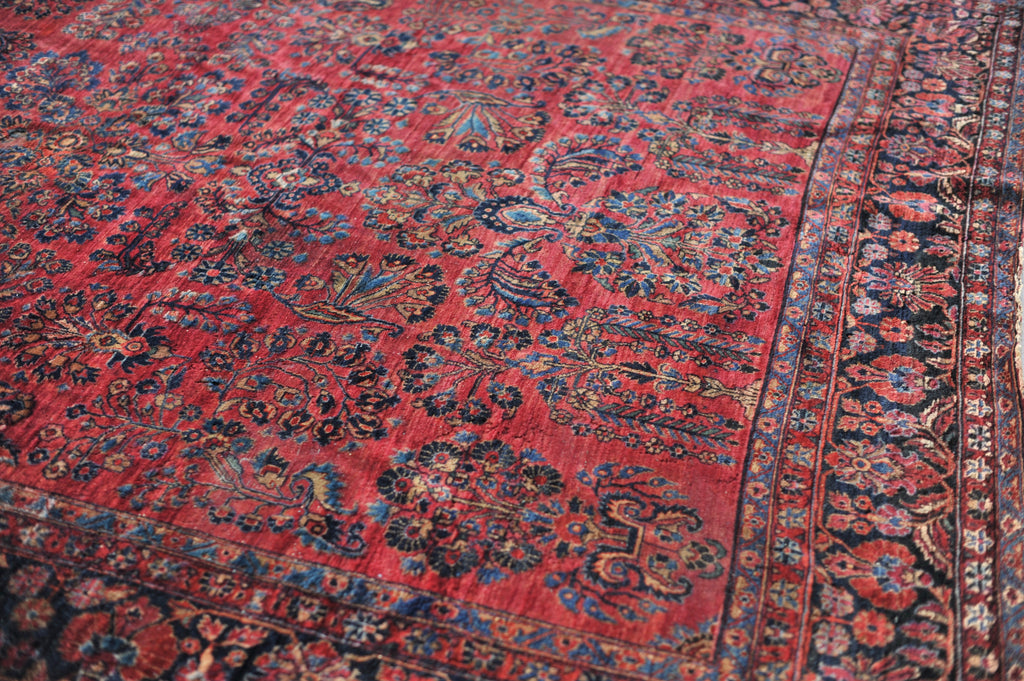 SOLD | Fantastic Blush Botanical Beauty Antique Rug | ~ 8.5 x 11