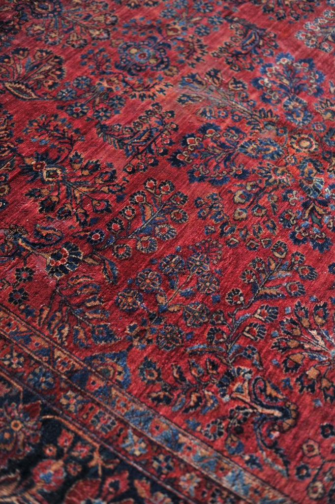 SOLD | Fantastic Blush Botanical Beauty Antique Rug | ~ 8.5 x 11