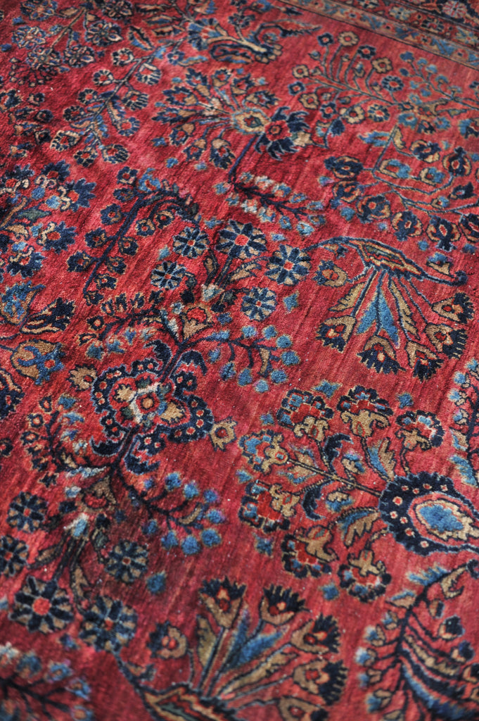 SOLD | Fantastic Blush Botanical Beauty Antique Rug | ~ 8.5 x 11