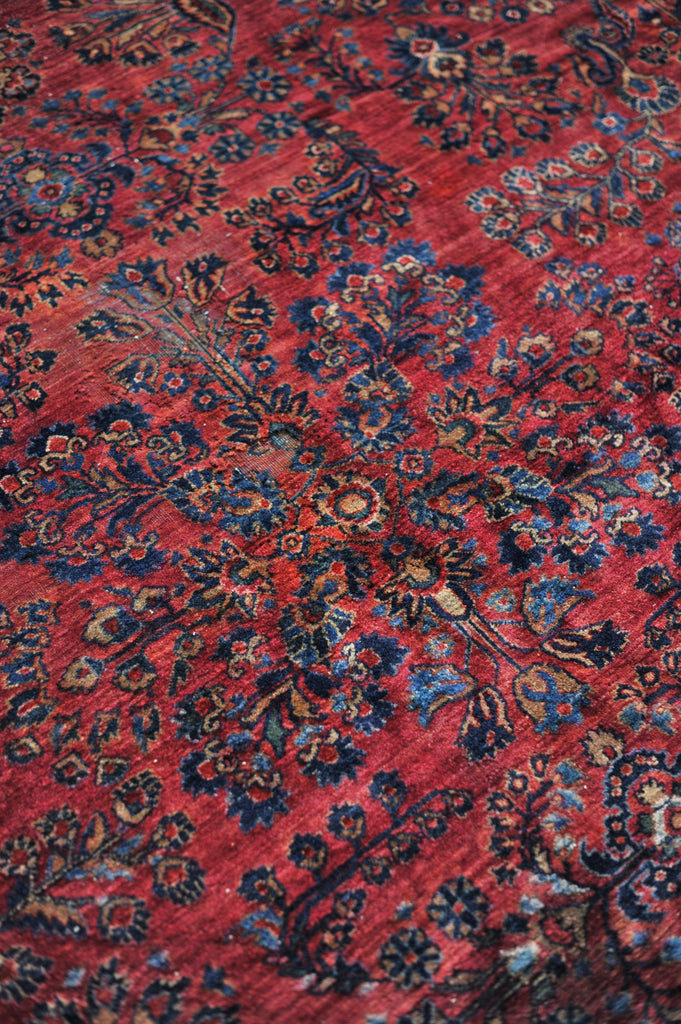 SOLD | Fantastic Blush Botanical Beauty Antique Rug | ~ 8.5 x 11