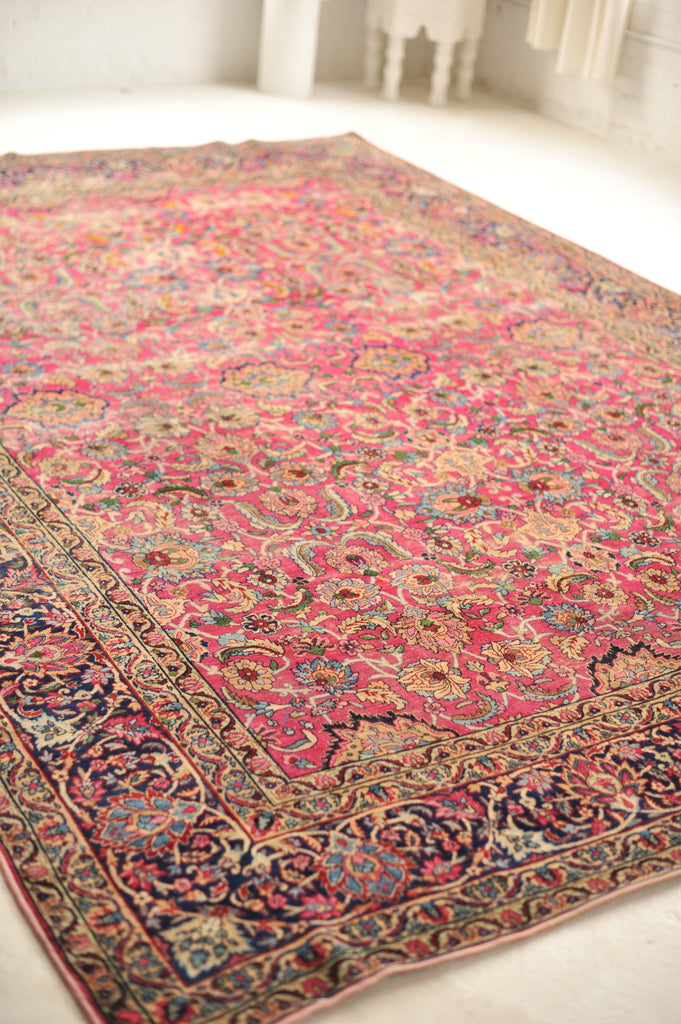 Antique Botanical BEAUTY with Magenta, Green, Mocha, Ice Blue & Canary Yellow | 8.11 x 12.1