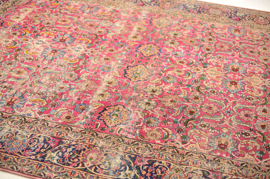 Antique Botanical BEAUTY with Magenta, Green, Mocha, Ice Blue & Canary Yellow | 8.11 x 12.1
