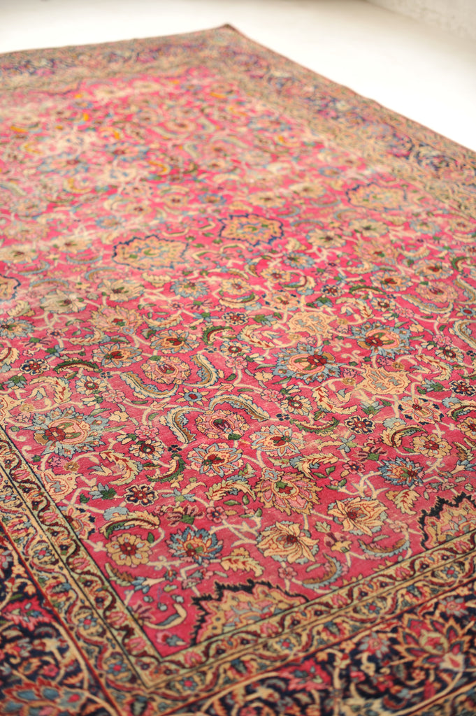 Antique Botanical BEAUTY with Magenta, Green, Mocha, Ice Blue & Canary Yellow | 8.11 x 12.1