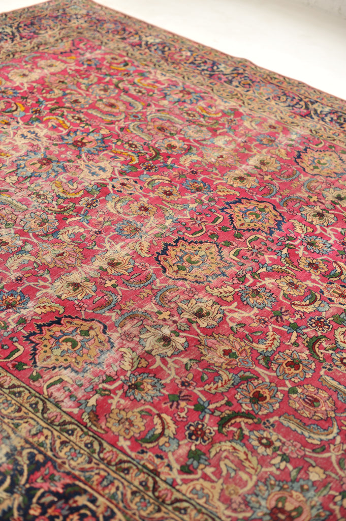 Antique Botanical BEAUTY with Magenta, Green, Mocha, Ice Blue & Canary Yellow | 8.11 x 12.1