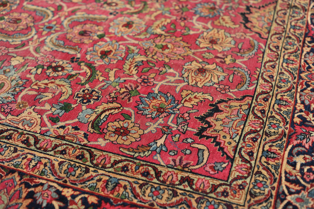 Antique Botanical BEAUTY with Magenta, Green, Mocha, Ice Blue & Canary Yellow | 8.11 x 12.1