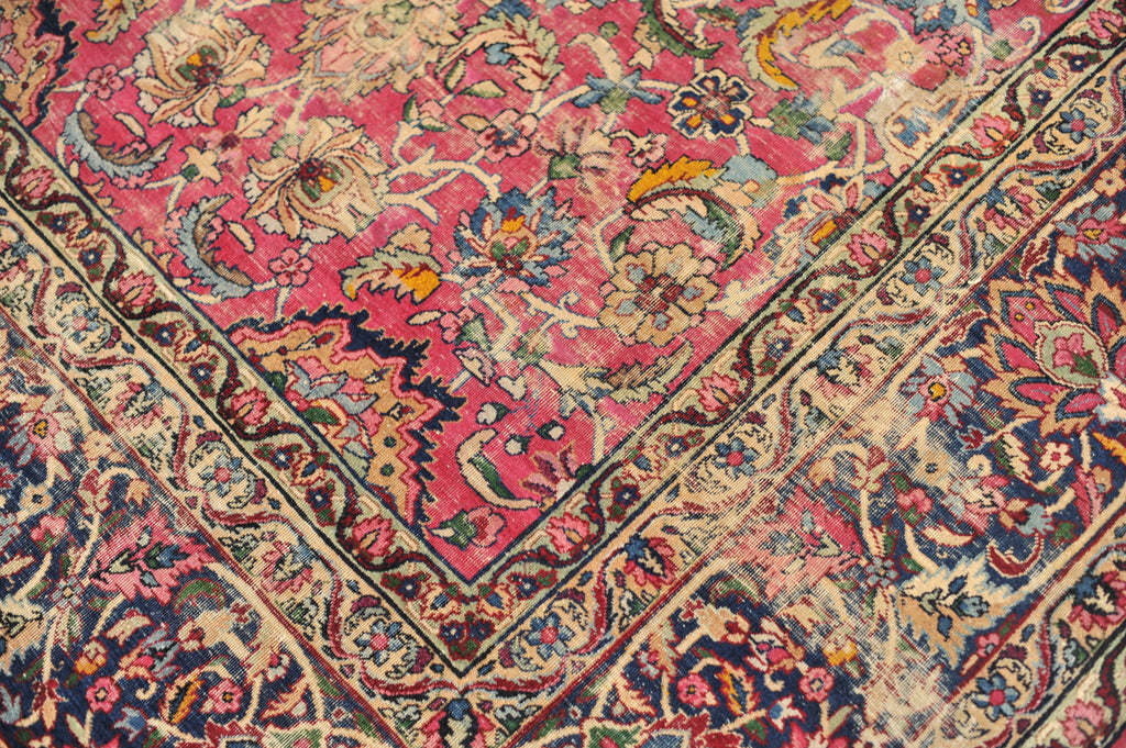 Antique Botanical BEAUTY with Magenta, Green, Mocha, Ice Blue & Canary Yellow | 8.11 x 12.1
