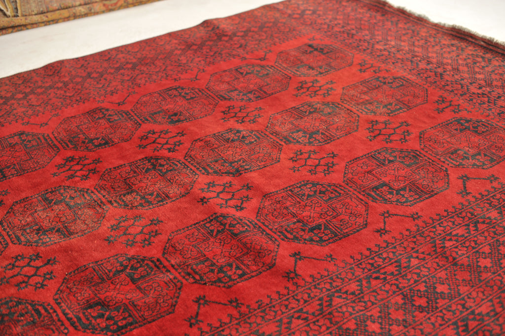 ANIMAL CROSSING :) Lovely Vintage Ersari Elephant, Camel & Bird Tracks | ~ 8 x 10.6