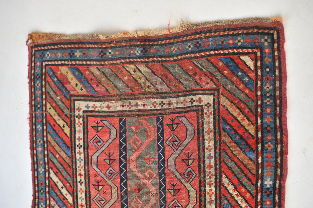 SOLD | INCREDIBLY Unusual & Beautiful Caucasian Chi-Chi Prayer rug | Unusual Design & Colors | 3 x 4.10