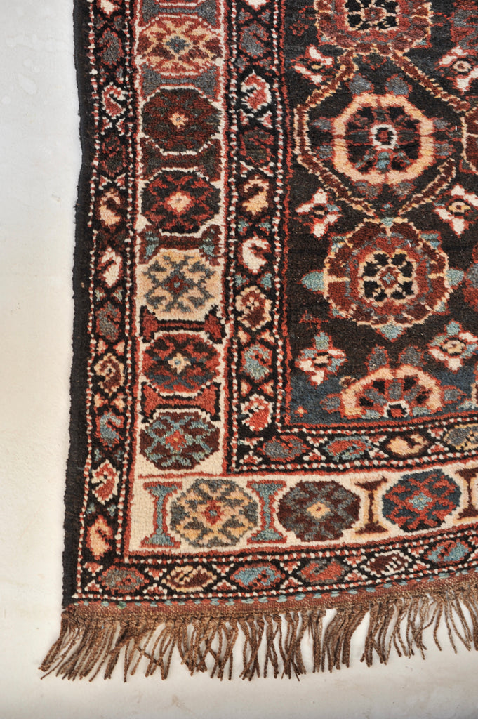 Semi-Antique Varamin aka Mina-Khani Design Runner | SMOKEY Black, Espresso, Midnight Blue, Greens, Caramel & More | 3.3 x 10.3