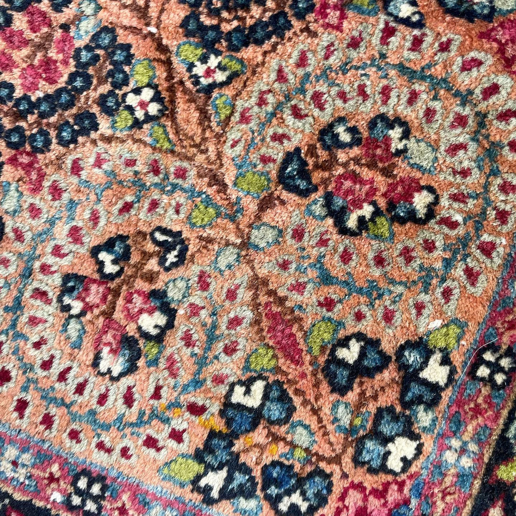 SUPURB Antique Mat | Powerful Sprawling Tree Of Life Design, Silky Wool Natural Dyes | 2 x 3