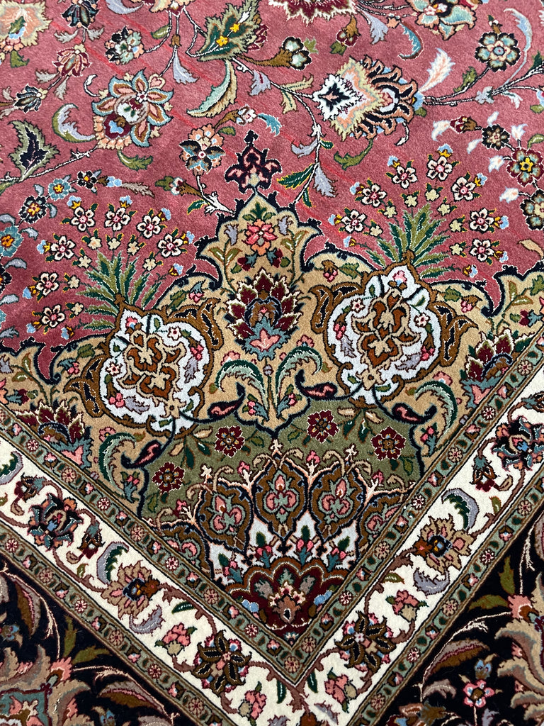 MASTERPIECE TABRIZ | Over 1M KNOTS in Nearly MINT Condition | Fine Silk Highlights with Royal Bird Motifs | 9.7 x 13.6