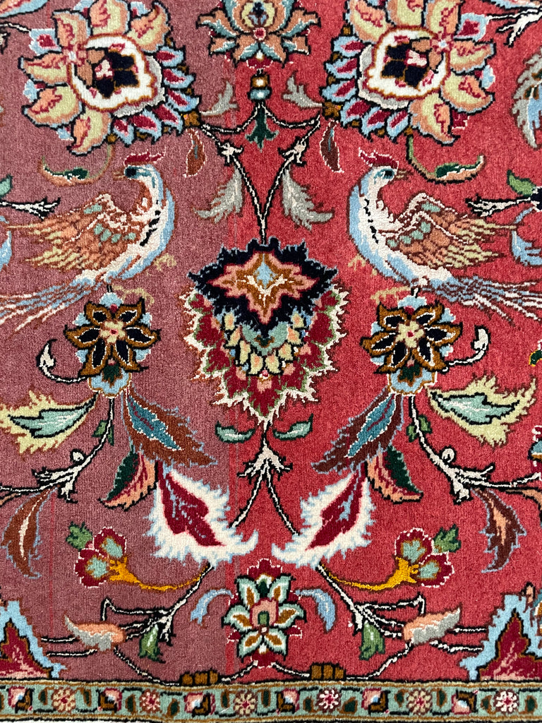 MASTERPIECE TABRIZ | Over 1M KNOTS in Nearly MINT Condition | Fine Silk Highlights with Royal Bird Motifs | 9.7 x 13.6