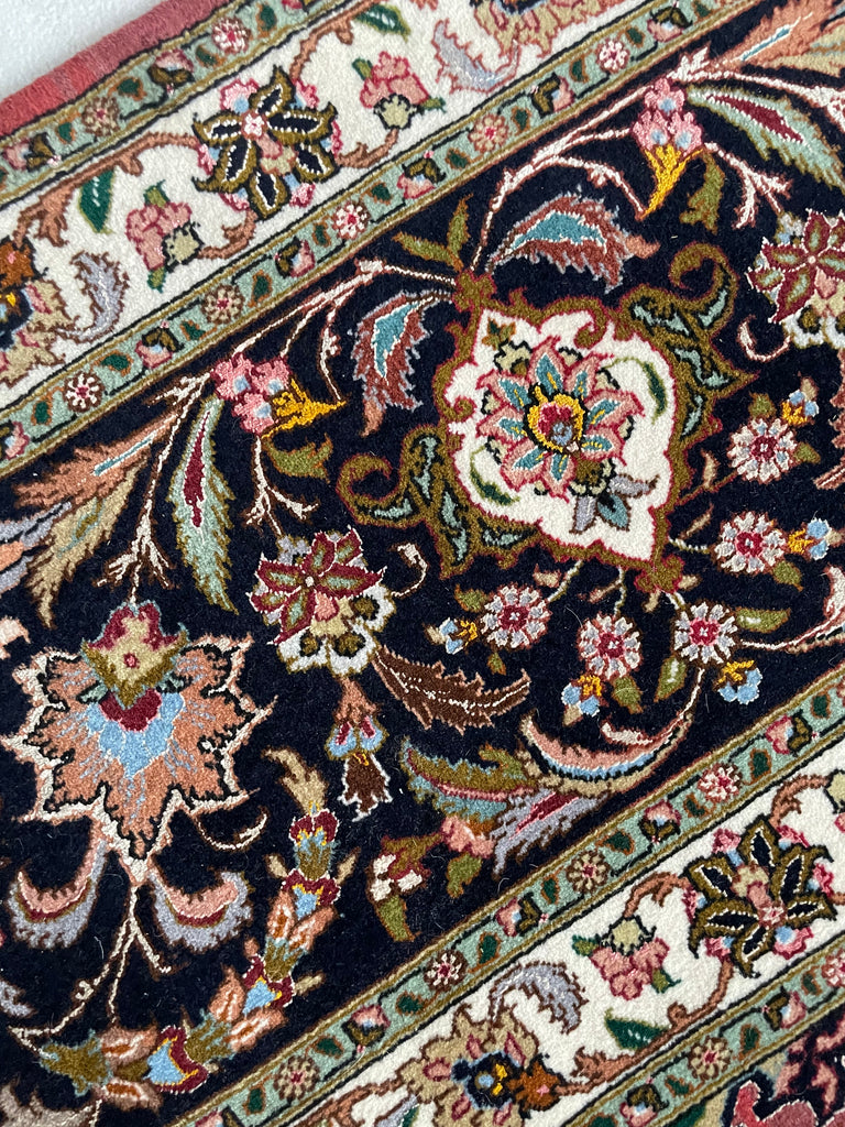 MASTERPIECE TABRIZ | Over 1M KNOTS in Nearly MINT Condition | Fine Silk Highlights with Royal Bird Motifs | 9.7 x 13.6