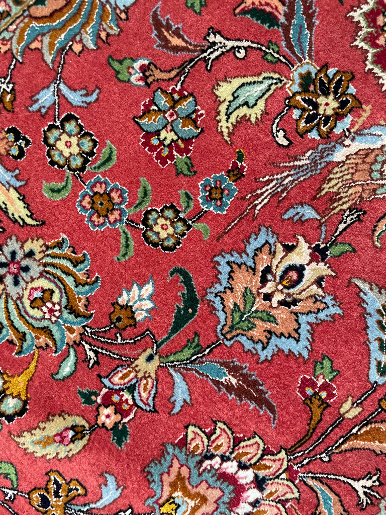 MASTERPIECE TABRIZ | Over 1M KNOTS in Nearly MINT Condition | Fine Silk Highlights with Royal Bird Motifs | 9.7 x 13.6
