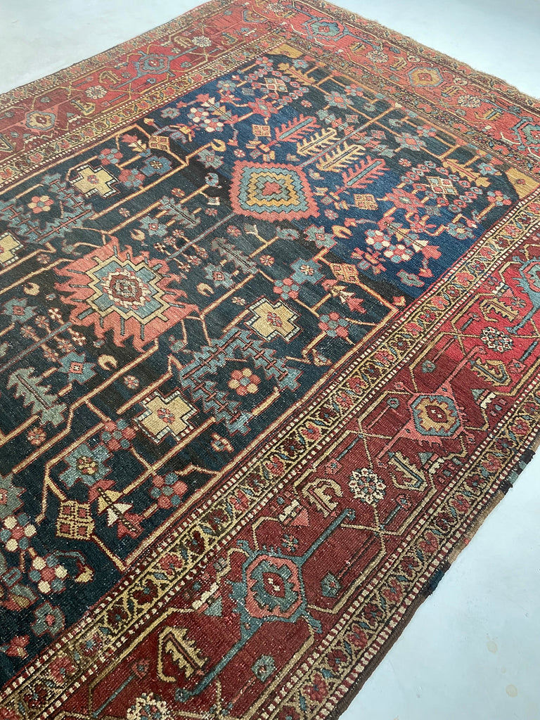 MINT RARE Design with Gorgeous Color Palette | One-of-One Antique Persian Heriz | 8.8 x 12.2