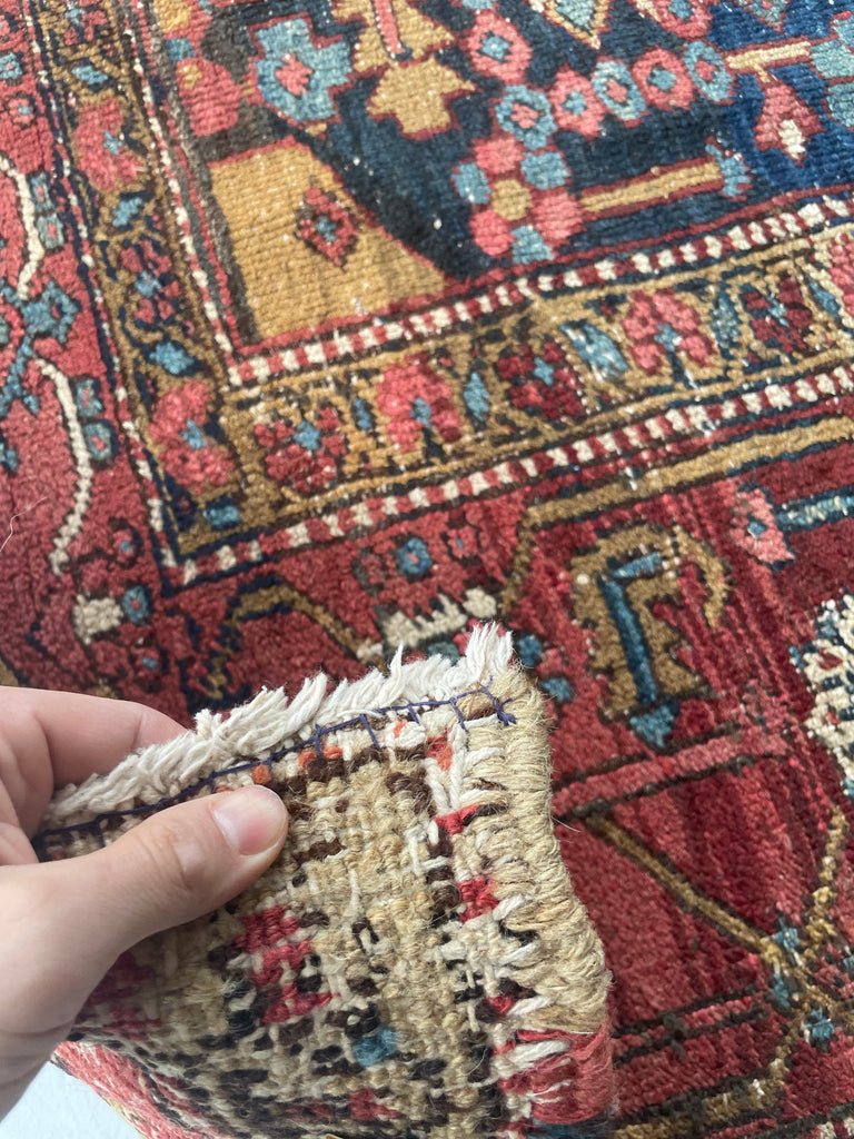 RESERVED FOR LORI*** MINT RARE Design with Gorgeous Color Palette | One-of-One Antique Persian Heriz | 8.8 x 12.2