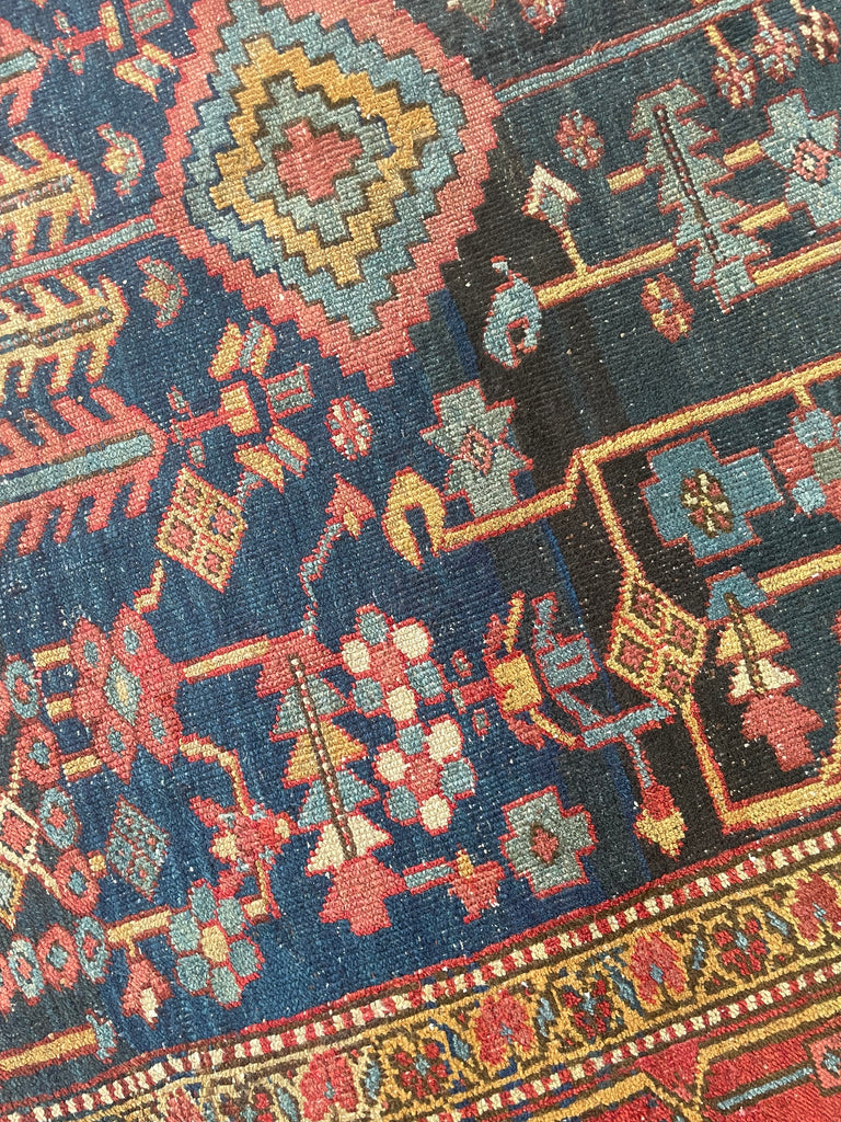 RESERVED FOR LORI*** MINT RARE Design with Gorgeous Color Palette | One-of-One Antique Persian Heriz | 8.8 x 12.2