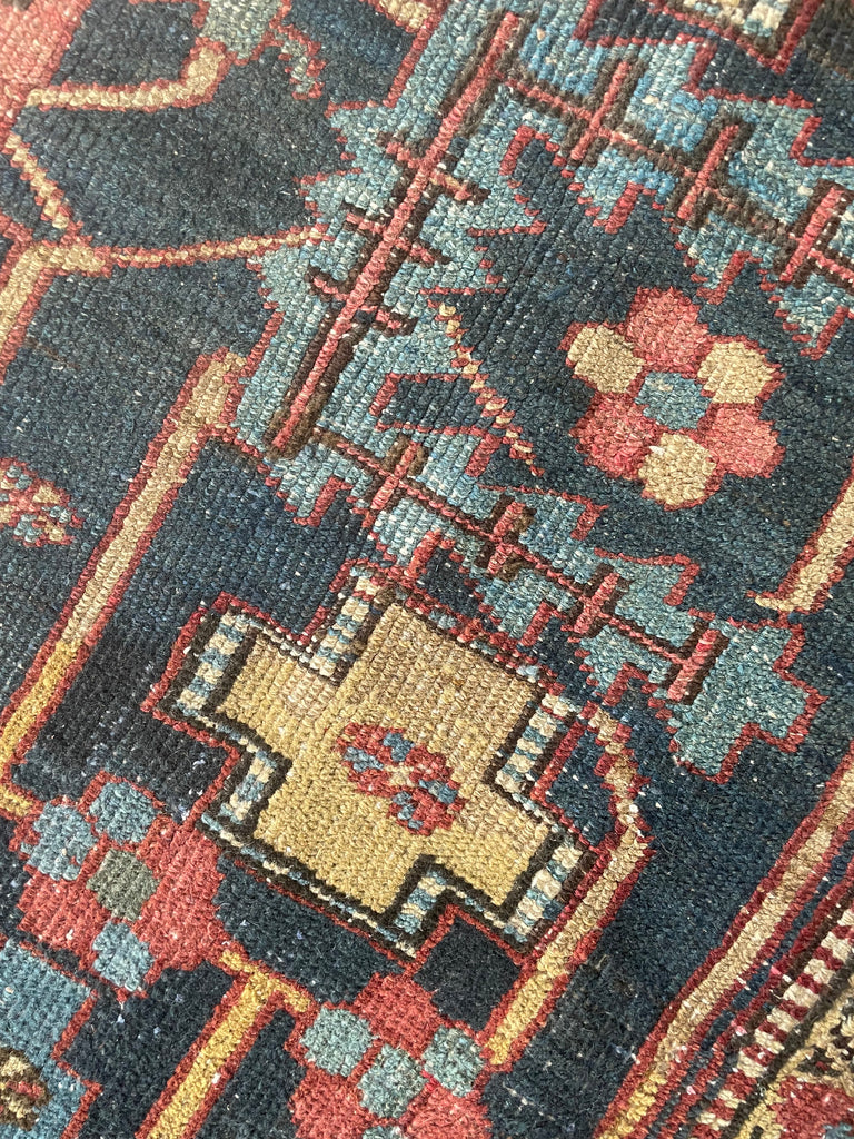 RESERVED FOR LORI*** MINT RARE Design with Gorgeous Color Palette | One-of-One Antique Persian Heriz | 8.8 x 12.2