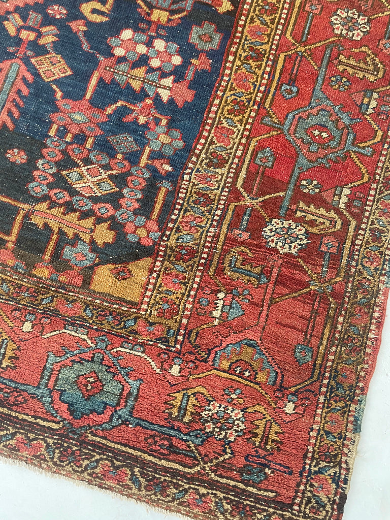 RESERVED FOR LORI*** MINT RARE Design with Gorgeous Color Palette | One-of-One Antique Persian Heriz | 8.8 x 12.2
