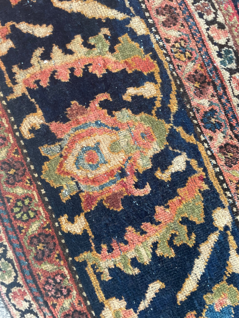 SOPHISTICATED Old-World Antique Ferahan Sarouk | Dainty Flora & Suspended Vines | 10.5 x 13.3