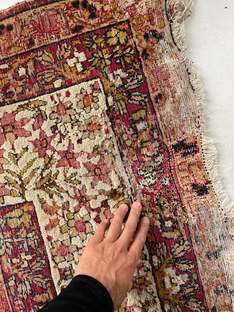 GORGEOUS Muted Character-Rich Antique Kermanshah | OVERSIZED Moss, Sage, Olive & Earthy Greens | 11 x 13