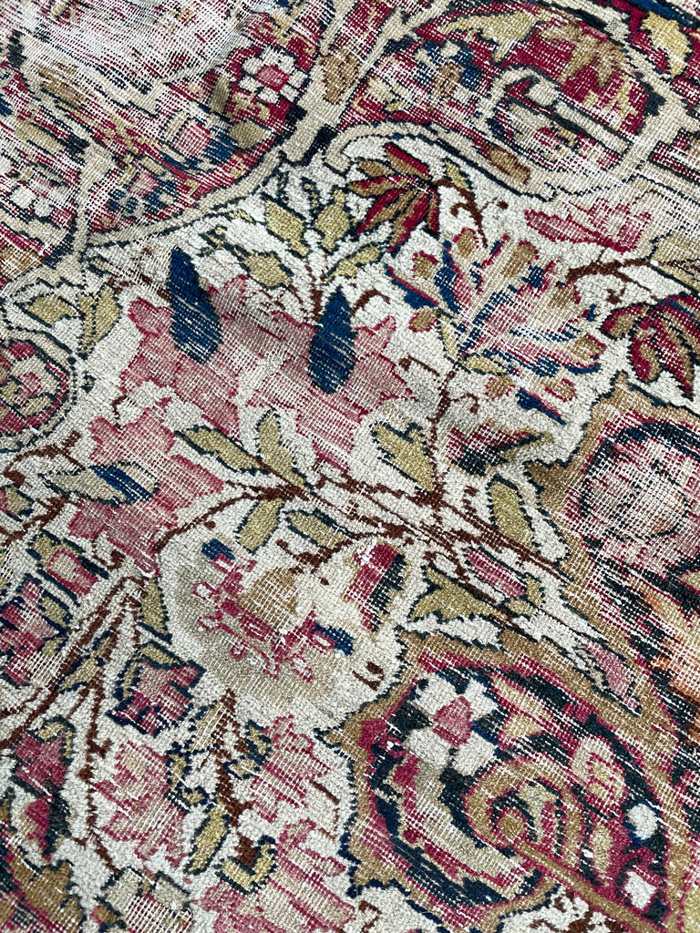GORGEOUS Muted Character-Rich Antique Kermanshah | OVERSIZED Moss, Sage, Olive & Earthy Greens | 11 x 13