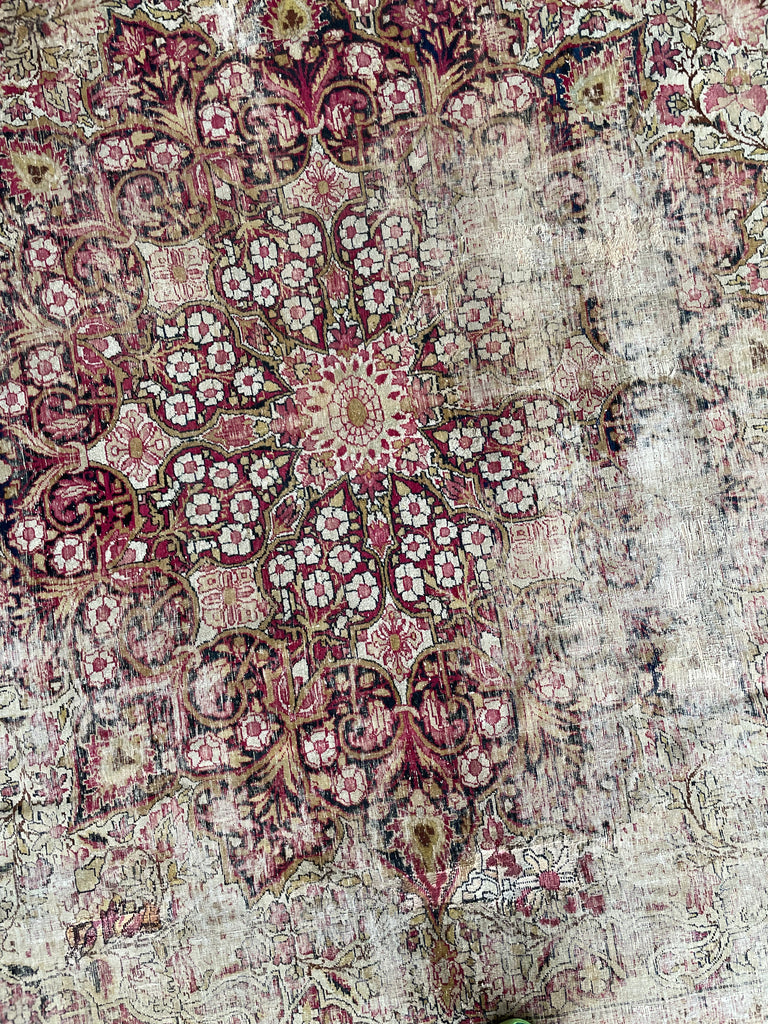 GORGEOUS Muted Character-Rich Antique Kermanshah | OVERSIZED Moss, Sage, Olive & Earthy Greens | 11 x 13