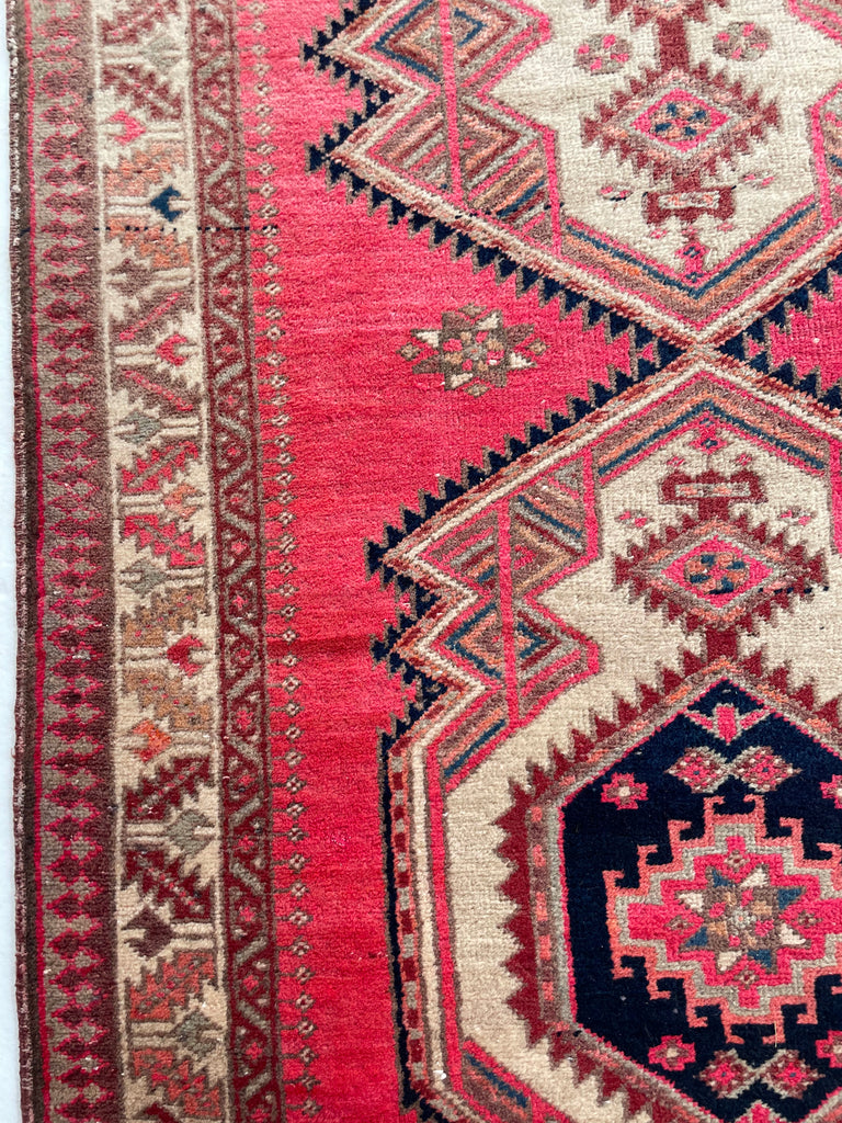 MAGENTA Pink, Copper, Indigo, Purple & More | Vintage Persian Runner | 3.7 x 10.3