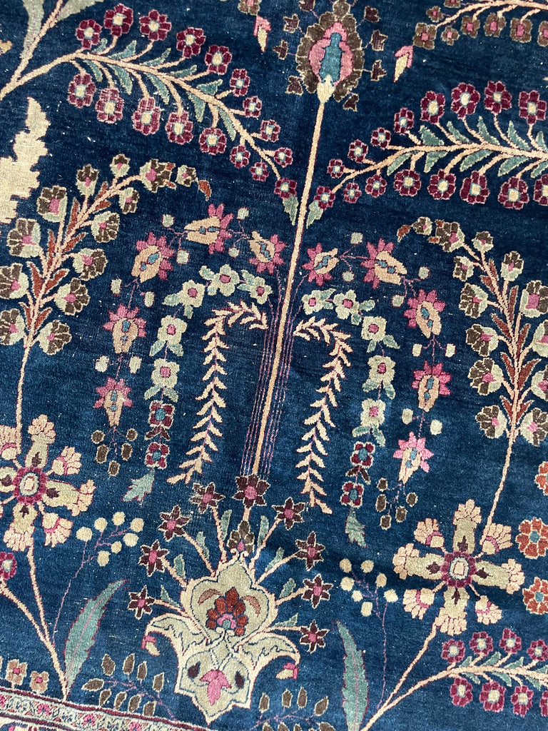 DIVINE Midnight Indigo TREE OF LIFE | Seafoam, Ruby, Pansy Purple, Mauve, Almond & More | 8.7 x 11.9