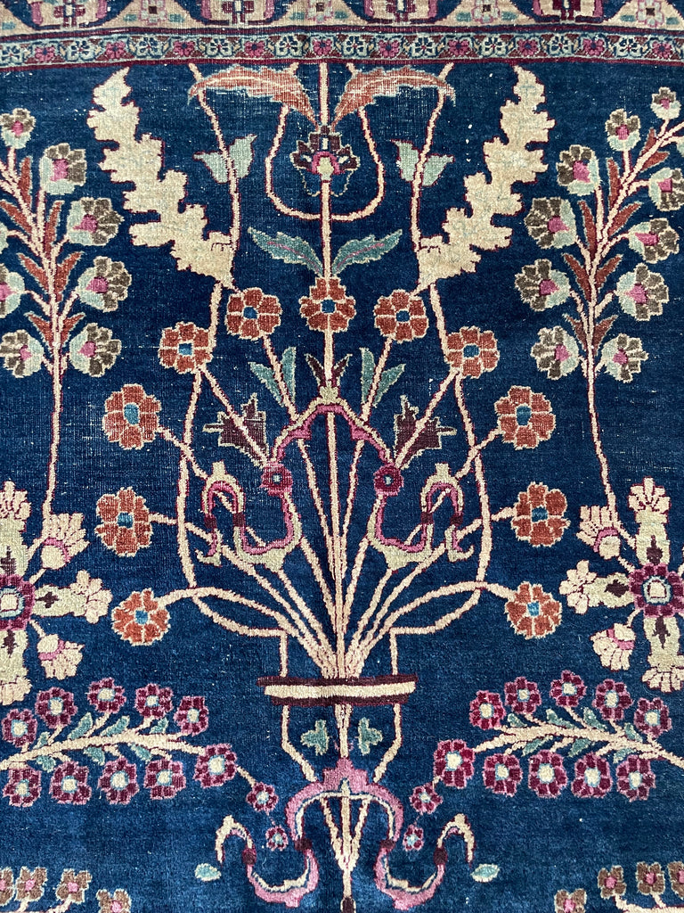 DIVINE Midnight Indigo TREE OF LIFE | Seafoam, Ruby, Pansy Purple, Mauve, Almond & More | 8.7 x 11.9