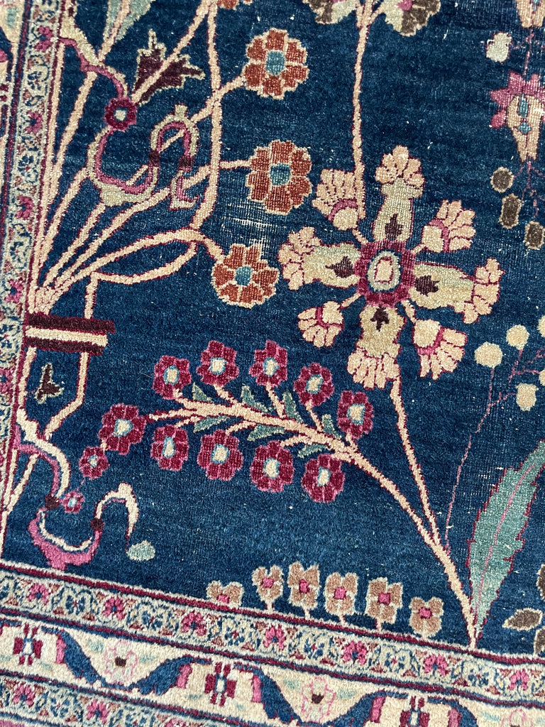 DIVINE Midnight Indigo TREE OF LIFE | Seafoam, Ruby, Pansy Purple, Mauve, Almond & More | 8.7 x 11.9