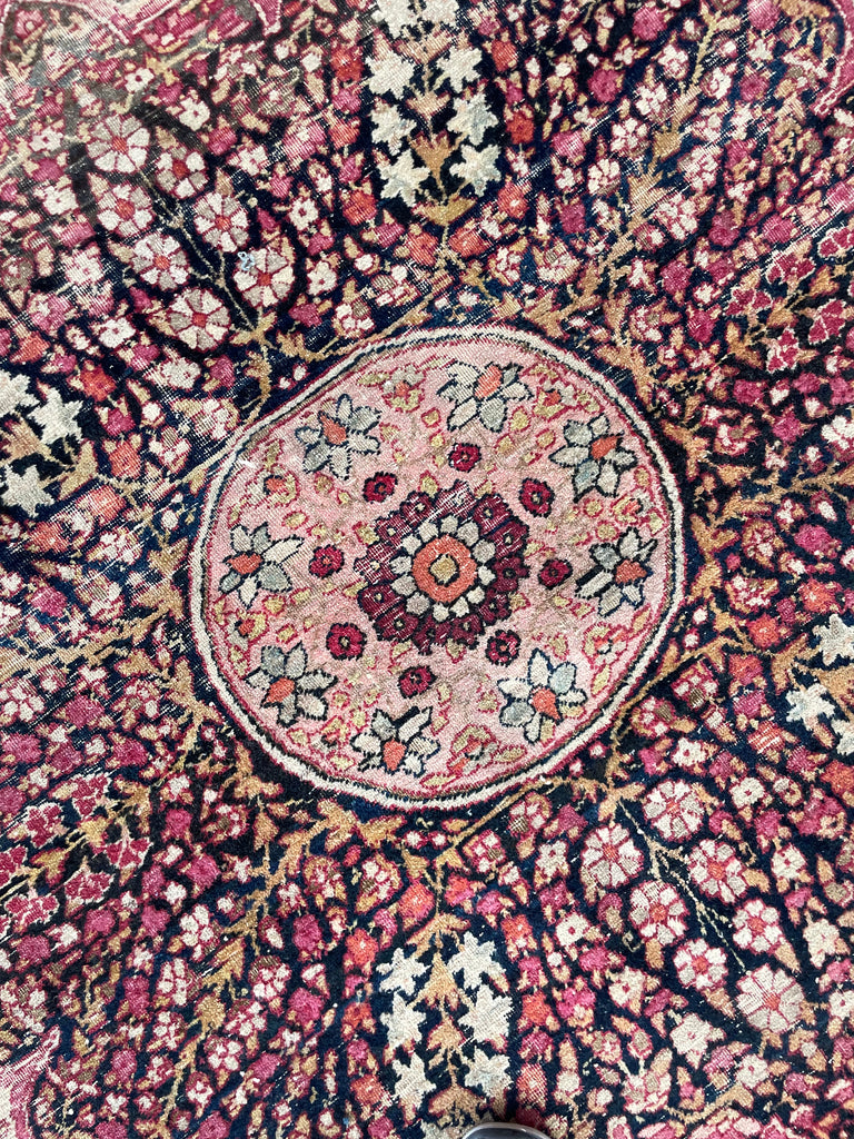 RESERVED FOR JULIET*** DAZZLING Antique Kermanshah | Cream, Taupe, Olive, Almond, Pastel Pink, Blues, etc | 8 x 11.6