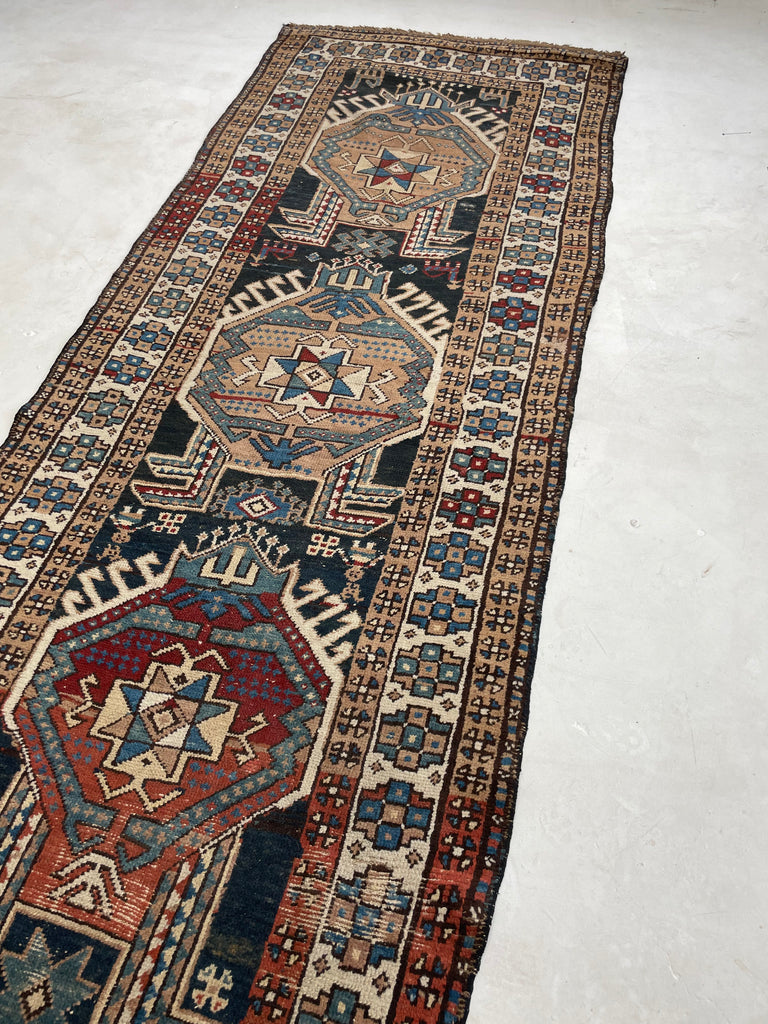INCREDIBLE Wide Antique Caucasian Runner | Mystical Beauty with Warmth & Earthy Hues | 3.9 x 13.4